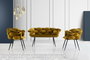 Hanah Home Conjunto de sofás Balon - 2138 Ocre y Negro